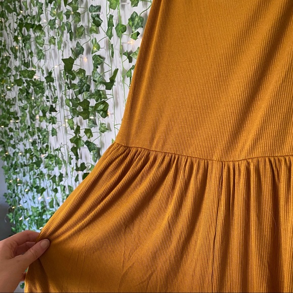 Mustard Yellow Ribbed Romper - Picture 2 of 5